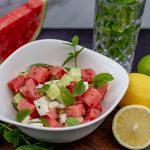 Sommersalat mit Wassermelone Rezept - Leichter Fitness Salat mit Feta